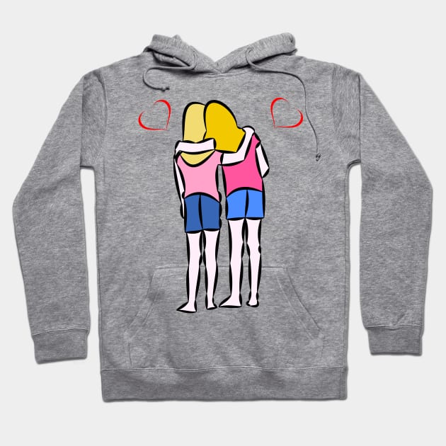 TWO SISTER Hoodie by Tees4Chill